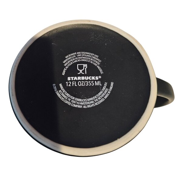 Starbucks 2016 Christmas Black Gold Mug Bauble Christmas Holiday Matte Mug - Picture 6 of 6